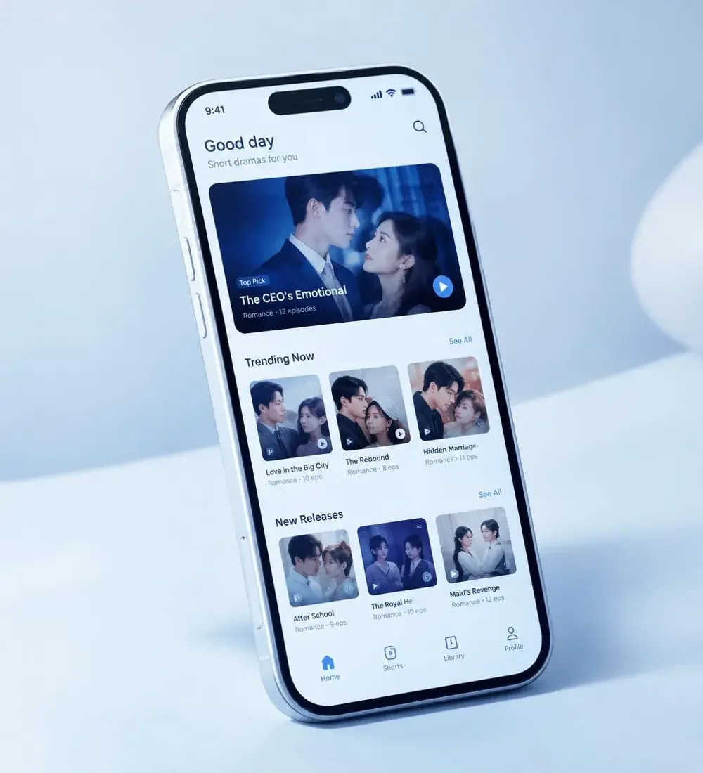 黄果果短剧 APP 界面展示，包含短剧卡片与播放页